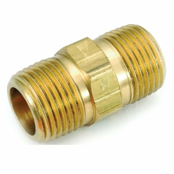 Anderson Metals Nipple Hex Brass Mpt 3/8 756122-06